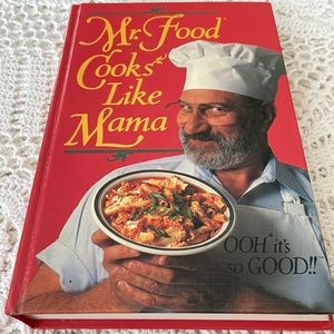 Mr. Food Cooks Like Mama Hardback Book Dated 1992 Cookbook Art Ginsburg